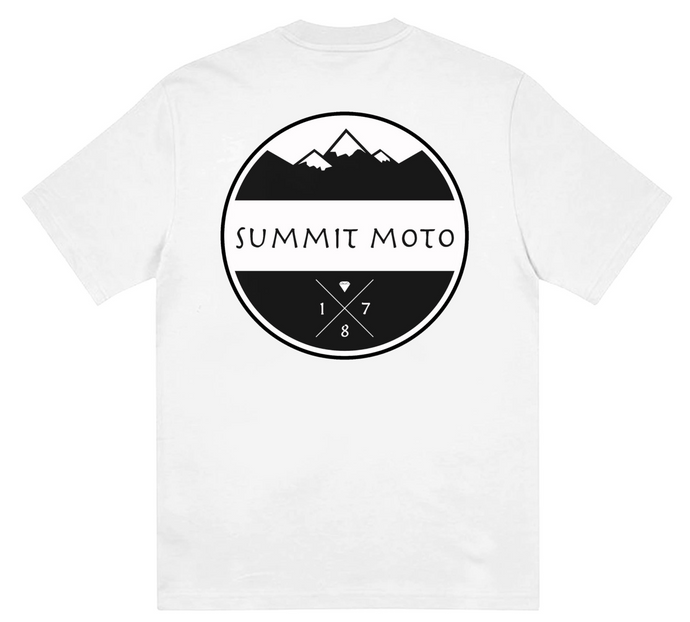 Summit Moto Logo Tee ~ White
