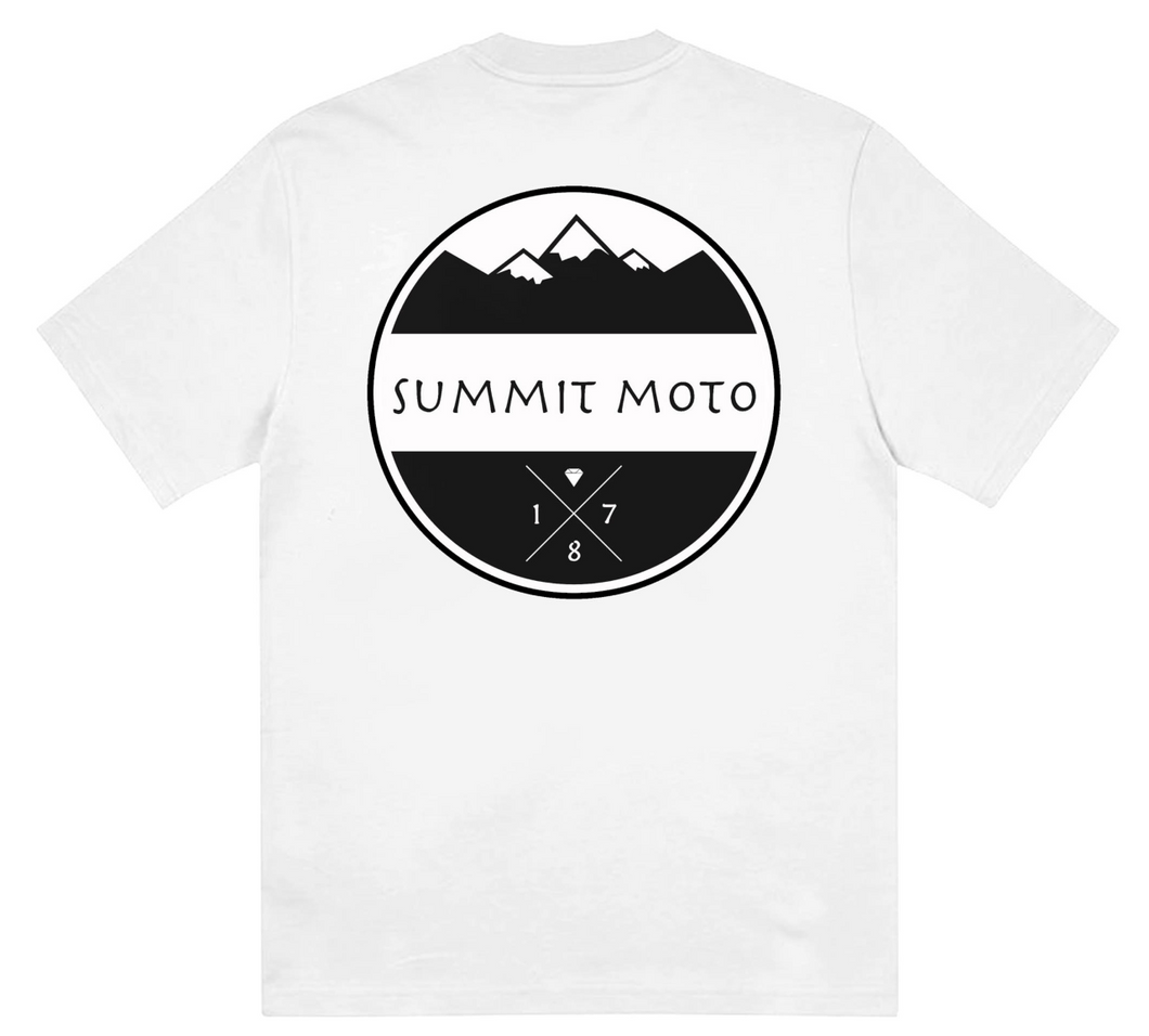 Summit Moto Logo Tee ~ White